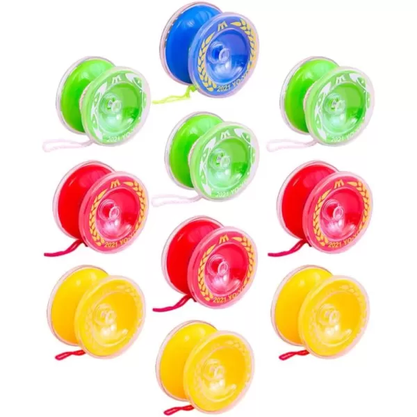 imageToyvian Professional Yoyo for Kids and Beginners 10pcs Responsive Auto Return Best for String Tricks Random Color