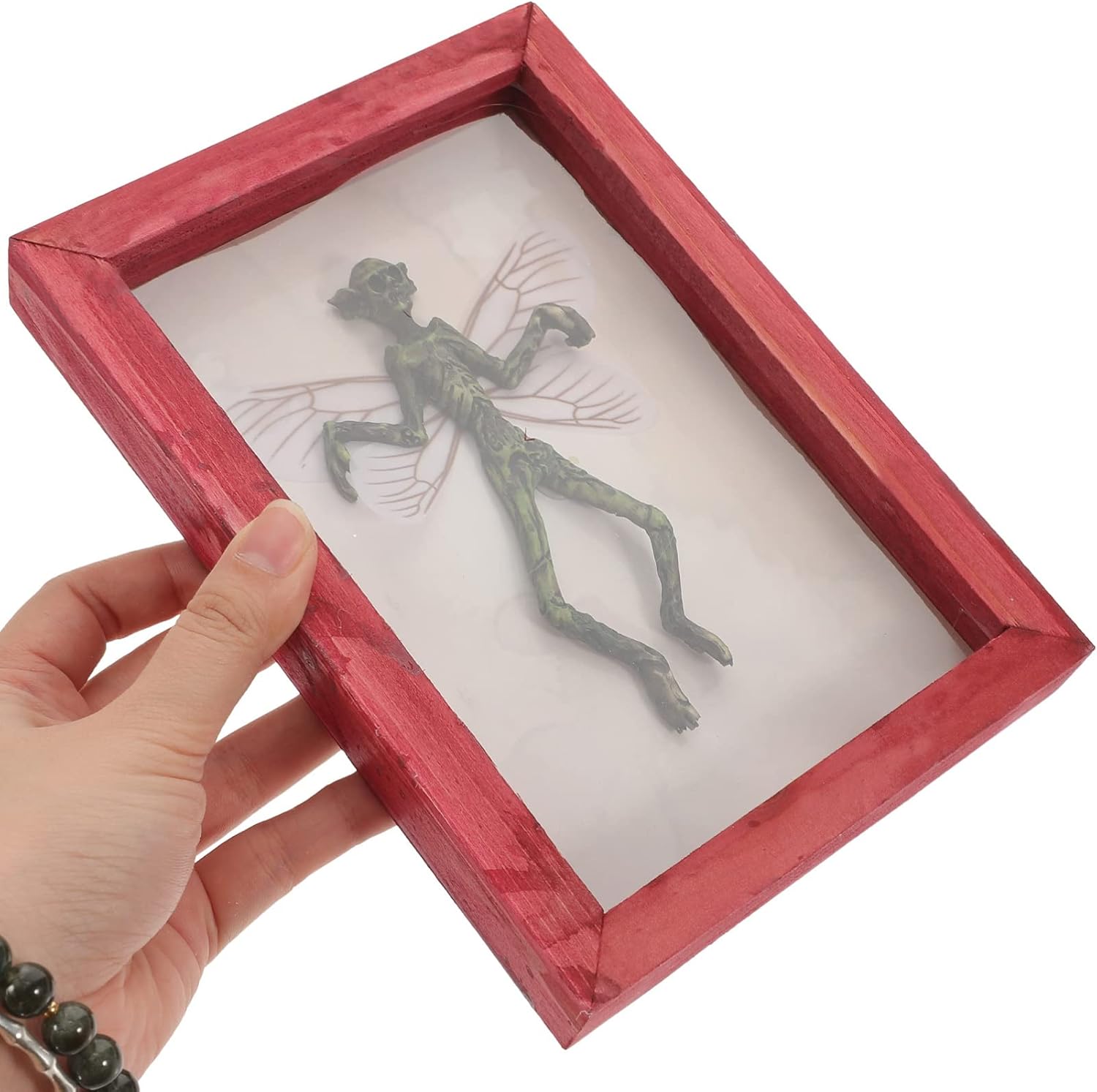 imageDecoration Creepy Skeleton Prop Halloween Horror Portrait Haunted Wall Decoration Creepy Specimen Decor Adorable Specimen Decor Creepy Skeleton Ghost Wood Vampire