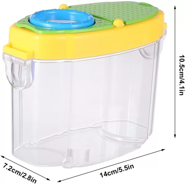 image1 Set Childrens Insect Collector Insect Cage Habitat Outdoor Jars Catcher Viewer with Magnifier Science Magnifier Cages Toy Toddler Portable Collection BoxYellow Green