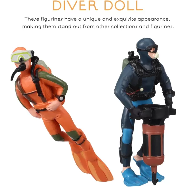 image3 PCS Scuba Diver Toys Sea Marine Animal Figure Toys Shark Figurines Plastic Swimmers Figurines Underwater Adventure Figure Set Realistic Action Figures Diver Decors