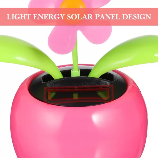 imageCar Decor Dacing Solar Flower in The Pot Solar Powered Solar Dancing Flowers for Car