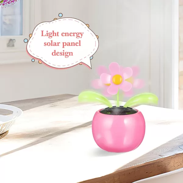 imageCar Decor Dacing Solar Flower in The Pot Solar Powered Solar Dancing Flowers for Car