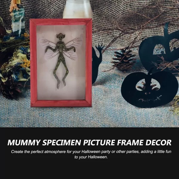 imageDecoration Creepy Skeleton Prop Halloween Horror Portrait Haunted Wall Decoration Creepy Specimen Decor Adorable Specimen Decor Creepy Skeleton Ghost Wood Vampire