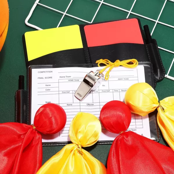 imageFootball Referee Red Yellow Cards Soccer Penalty Tossing Flags Referee Accessory  Red Yellow Football Penalty Flags Referee Whistles Scorebook