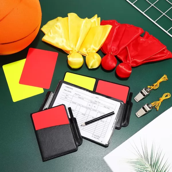 imageFootball Referee Red Yellow Cards Soccer Penalty Tossing Flags Referee Accessory  Red Yellow Football Penalty Flags Referee Whistles Scorebook