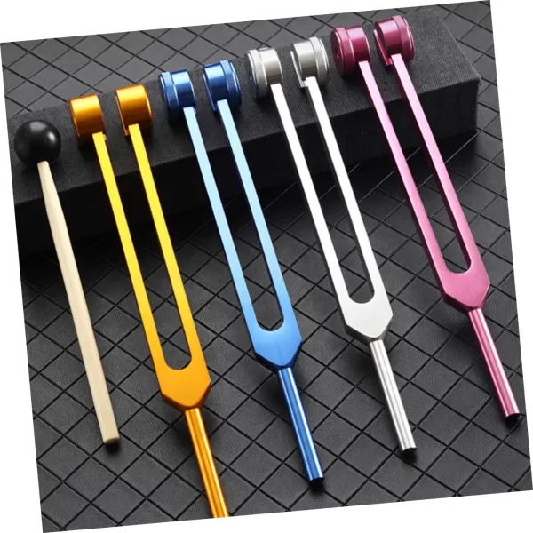 imageToyvian 1 Set Ear Tuning Fork 528 Hz Tuning Fork Music Tuning Accessories Tuning Fork for Ears Weighted Tuning Forks Chakra Tuning Forks Nervous Ear Fork Otto Aluminum Wood Tuning Fork SetBlue