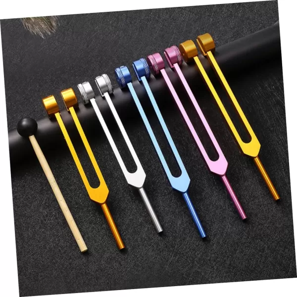 imageToyvian 1 Set Ear Tuning Fork 528 Hz Tuning Fork Music Tuning Accessories Tuning Fork for Ears Weighted Tuning Forks Chakra Tuning Forks Nervous Ear Fork Otto Aluminum Wood Tuning Fork SetBlue