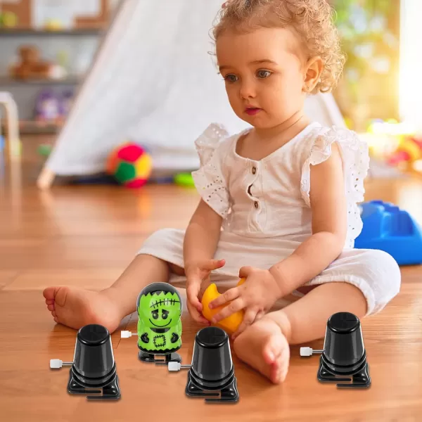 imageToyvian 12 Pcs Clockwork Legged Robot Walking Toy Movement Clockwork Toy Movement Mechanism Robot Toy for Kids Replacement Movement Kids Clockwork Toy Rewind Filler Sports Plastic ChildBlackx2pcs