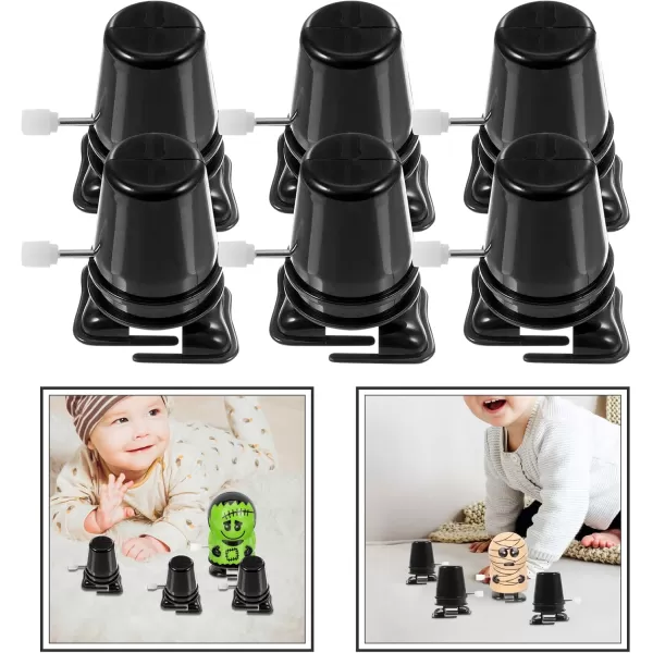 imageToyvian 12 Pcs Clockwork Legged Robot Walking Toy Movement Clockwork Toy Movement Mechanism Robot Toy for Kids Replacement Movement Kids Clockwork Toy Rewind Filler Sports Plastic ChildBlackx2pcs