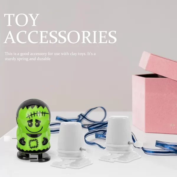 imageToyvian 12Pc Wind Up Toys Movement Clockwork Toys Part Walking Fitting for Wind Up Diy Craft Accessories Parts White