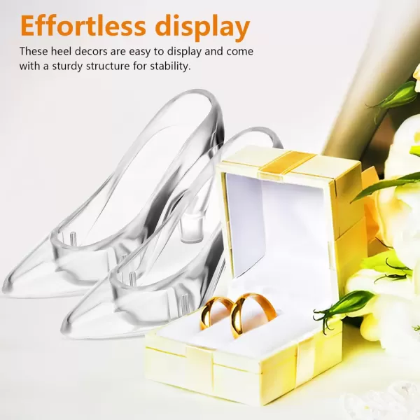 imageToyvian 12pcs Crystal High Heel Decors Faux Glass Slipper Ornaments Shoes Ornaments High Heel Figurines Crystal Shoes Models High Heels Shoes Ornament