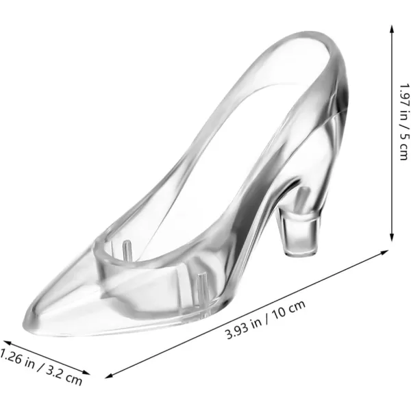 imageToyvian 12pcs Crystal High Heel Decors Faux Glass Slipper Ornaments Shoes Ornaments High Heel Figurines Crystal Shoes Models High Heels Shoes Ornament