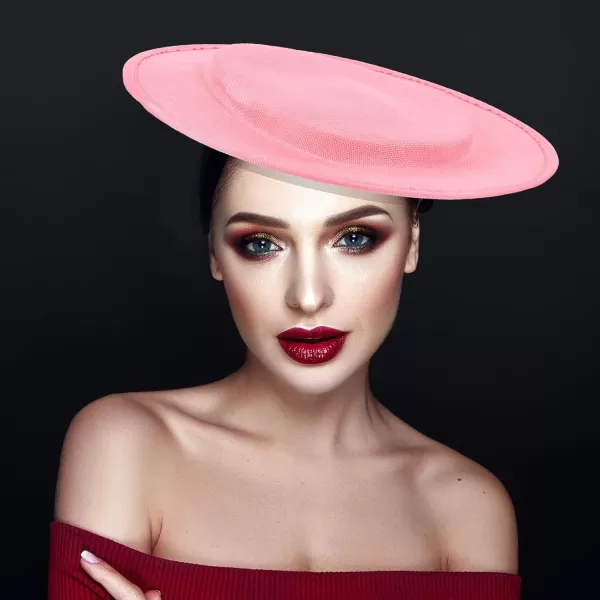 imageToyvian 2 Pack Fascinator Hat Base Church Wedding hat Base Women Sinamay Base Sinamay hat Base Women Sinamay HatPink