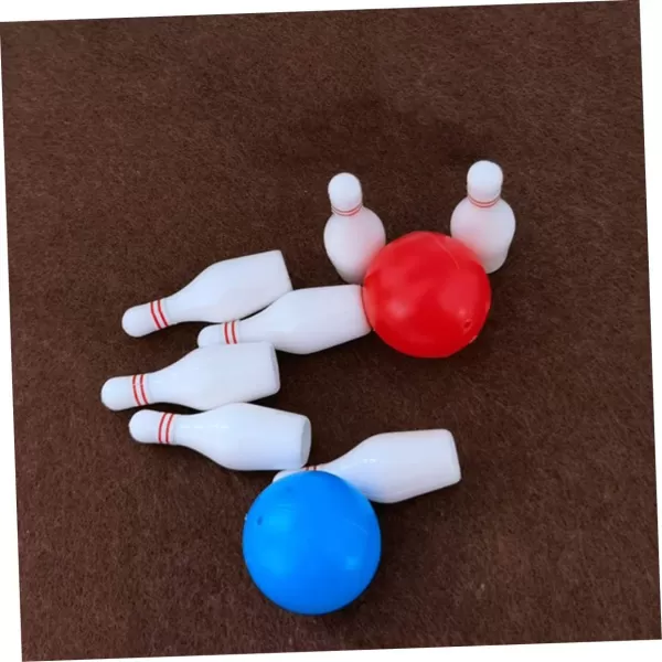 imageToyvian 2 Sets Toy Bowling Ball Sets for Kids Desktop Bowling Mini House Decoration Sports Ball Toddler Resin Child Kids Sports Toys Resin Bowling Mini Miniature Resin Bowling Model