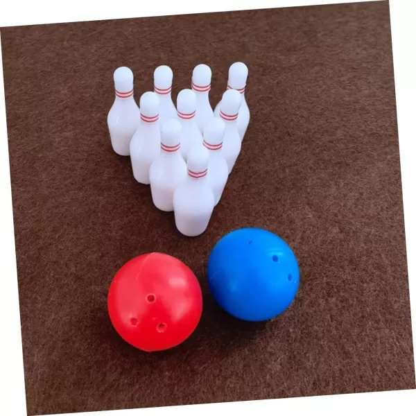 imageToyvian 2 Sets Toy Bowling Ball Sets for Kids Desktop Bowling Mini House Decoration Sports Ball Toddler Resin Child Kids Sports Toys Resin Bowling Mini Miniature Resin Bowling Model