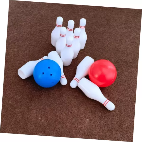 imageToyvian 2 Sets Toy Bowling Ball Sets for Kids Desktop Bowling Mini House Decoration Sports Ball Toddler Resin Child Kids Sports Toys Resin Bowling Mini Miniature Resin Bowling Model