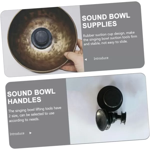 imageToyvian 2pcs Nepali Singing Bowl Suction Tool Singing Bowl Handles Tools Bowl Lifting Tool Bowl Lifter Sound Bowl Supplies Singing Bowl Suction Cup Suction Cups Glass Rubber Component