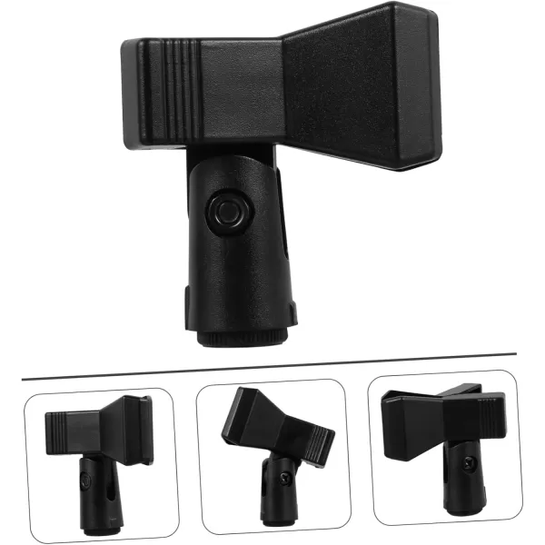 imageToyvian 3pcs Universal Spring Clip Microphone Holder with Adapter for Gaming Mic Mic Stand Adjustable Clip for Handheld Microphones Compatible with Various Mic