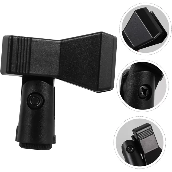 imageToyvian 3pcs Universal Spring Clip Microphone Holder with Adapter for Gaming Mic Mic Stand Adjustable Clip for Handheld Microphones Compatible with Various Mic