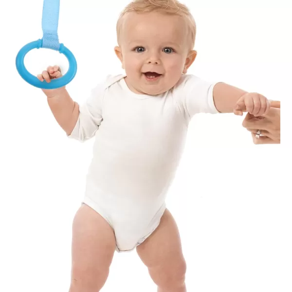 imageToyvian 4pcs Baby Playpen Pull up Rings Playpen Hanging Accessories Walking Assistant Fitness Pull Ring Wristband for Infant Baby Stand up Ring Crib Tool