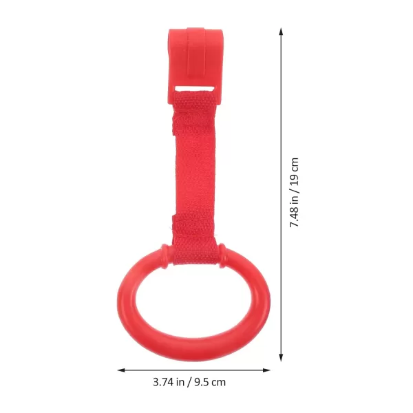 imageToyvian 4pcs Baby Playpen Pull up Rings Playpen Hanging Accessories Walking Assistant Fitness Pull Ring Wristband for Infant Baby Stand up Ring Crib Tool