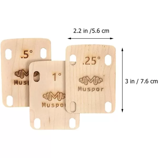 imageToyvian 6pcs Guitar Neck Spacer Bass Neck Shims Thickness Shims Thickened Shims for Musical Bass Instrument Bass Neck Spacer Guitar Wood Shims Bass Shims Maple Accessories Electric Guitar