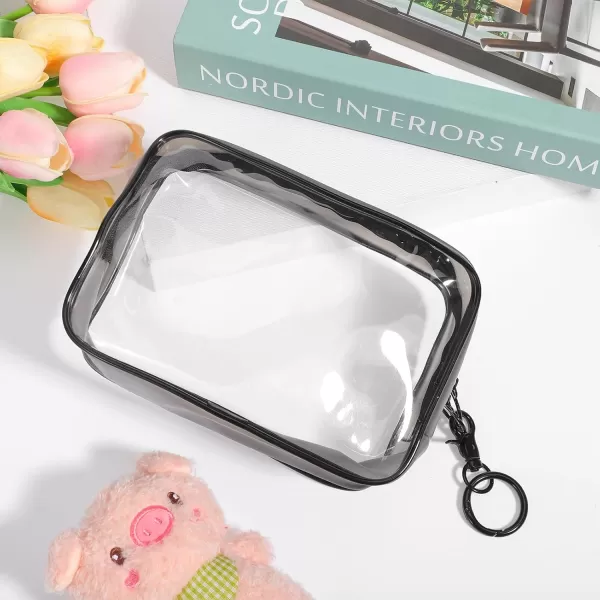 imageToyvian Clear Figure Display Bag Carrying Doll Bags Cases for Collectibles with Keychain Collection Display Box Clear Pouches with Zipper PVC 12x6x17cm