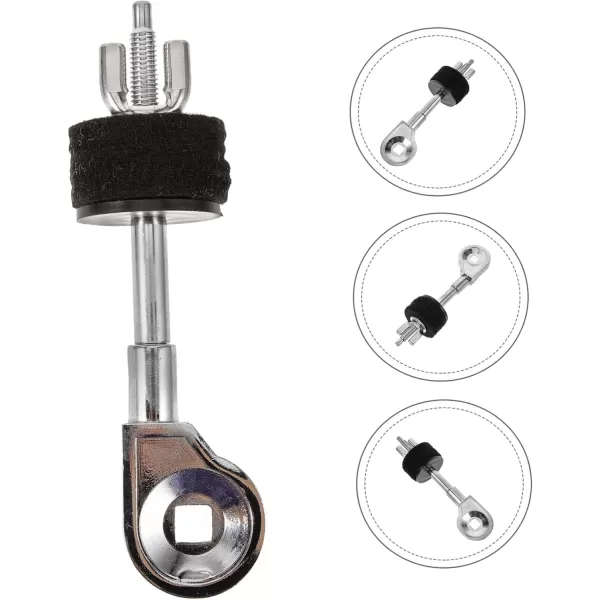 imageToyvian Cymbal Head Cymbal Arm with Rotating Grabber Cymbal Stacker Mount Cymbal Stand Arm Cymbal Boom Attachment Clamp Cymbal Holder Adjustable Legs Metal Connection Clip Drum Kit