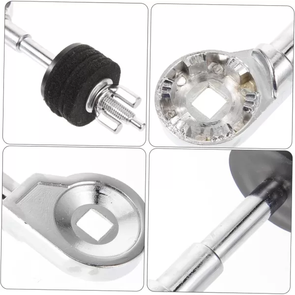 imageToyvian Cymbal Head Cymbal Arm with Rotating Grabber Cymbal Stacker Mount Cymbal Stand Arm Cymbal Boom Attachment Clamp Cymbal Holder Adjustable Legs Metal Connection Clip Drum Kit