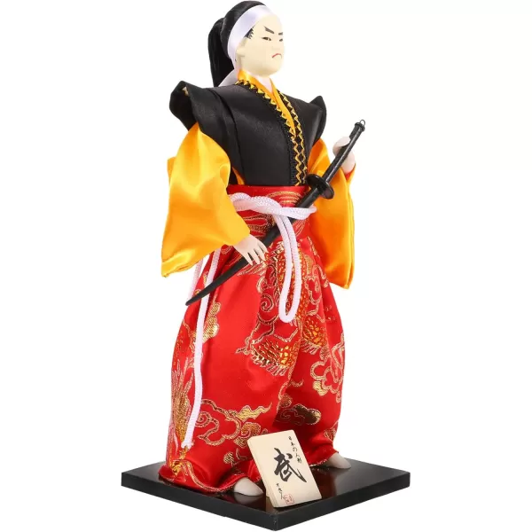 imageToyvian Samurai Figure Collectable Doll Japanese Samurai Statue Action Figurine Ornament Samurai Japanese Figurine Ornament Desktop Decor