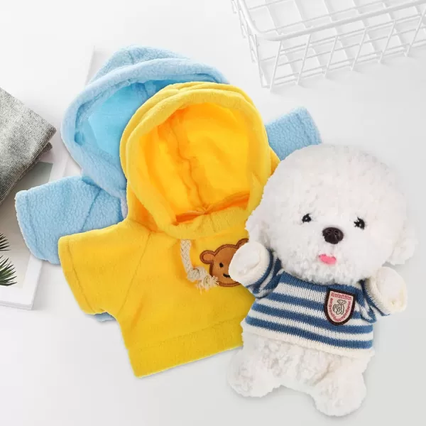 imageToyvian Stuffed Bear Clothes Toy Clothes for Dolls  Plush Toy Bear Sweater Outfits  Plush Bear Dolls Hoodie 3PCS  2 Bear Hoodies and 1 Bear Sweater for Crafts