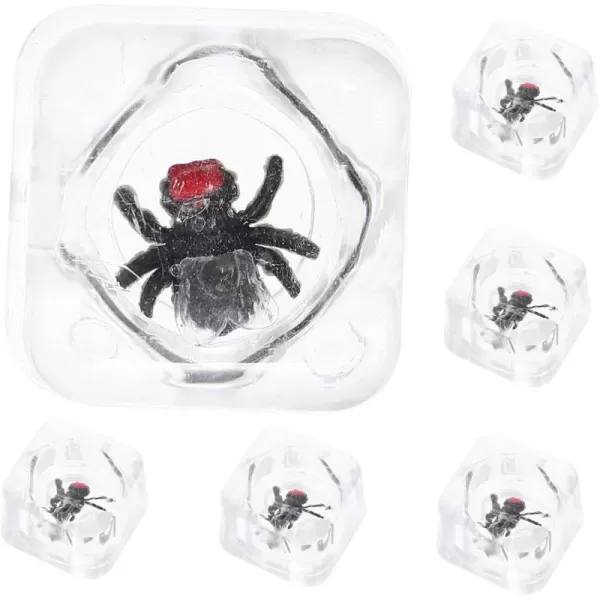 imageToyvian Reptile Toys 6pcs Tricky Ice Cube Prank Ice Cubes with Bugs Fake Ice Cubes with Toy Plastic Acrylic Funny Spider Ice Cube with Ice with Insect Caterpillar Game Props ChildAs Shown1