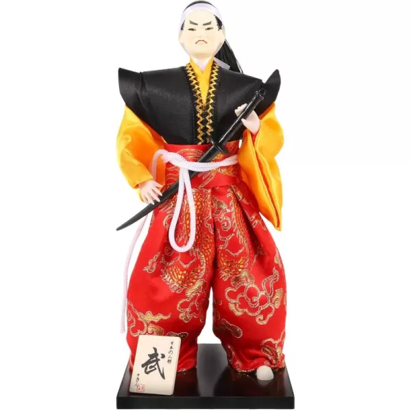 imageToyvian Samurai Figure Collectable Doll Japanese Samurai Statue Action Figurine Ornament Samurai Japanese Figurine Ornament Desktop Decor