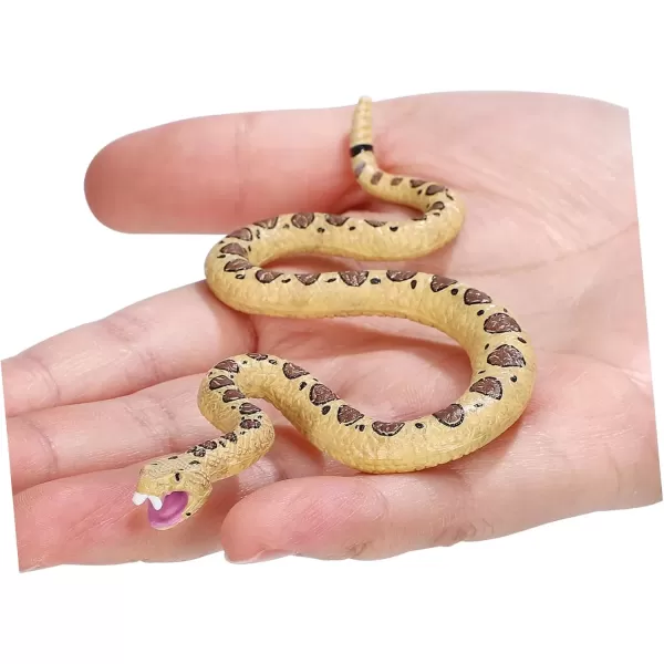 imageFake Snakes Rubber Realistic Snake Plastic Snake Figure Rattlesnake Snake for Halloween Fake Rattlesnake Prank Props Fake Rubber Snake to Keep Birds   43inches