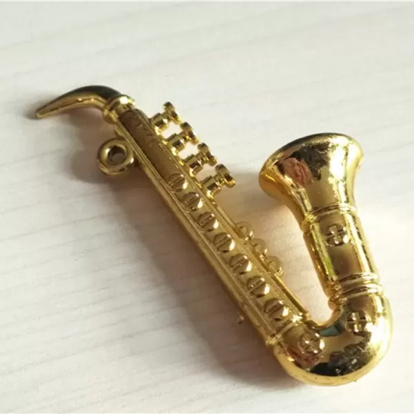 imageMini Saxophone Model Miniature Sax Model Musical Collection Decorative Ornaments Model Golden