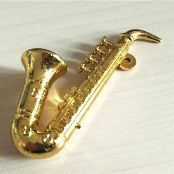 imageMini Saxophone Model Miniature Sax Model Musical Collection Decorative Ornaments Model Golden