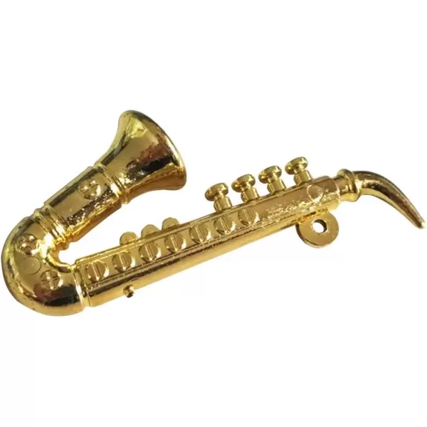 imageMini Saxophone Model Miniature Sax Model Musical Collection Decorative Ornaments Model Golden