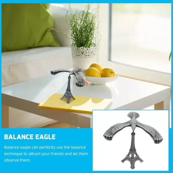 imageTOYMYTOY Balance Toy Balance Bird Eiffel Tower 1 Set Balancing Bird Ornament Physics Balance Eagle Model Modern Home Decor Tabletop Decoration Self Balancing Eagle Eiffel Tower Metal Eiffel Tower