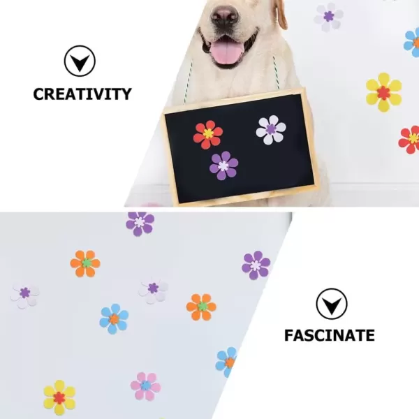 imageToyvian Cartoon Stickers 160pcs Foam Flower Sticker Self Adhesive Floral Stickers Sticker Kids Arts Craft Supplies DIY Greeting Cards Home Decor Random Color Adhesive Stickers