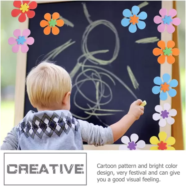 imageToyvian Cartoon Stickers 160pcs Foam Flower Sticker Self Adhesive Floral Stickers Sticker Kids Arts Craft Supplies DIY Greeting Cards Home Decor Random Color Adhesive Stickers