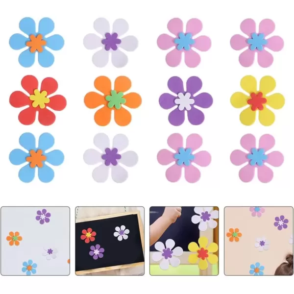 imageToyvian Cartoon Stickers 160pcs Foam Flower Sticker Self Adhesive Floral Stickers Sticker Kids Arts Craft Supplies DIY Greeting Cards Home Decor Random Color Adhesive Stickers