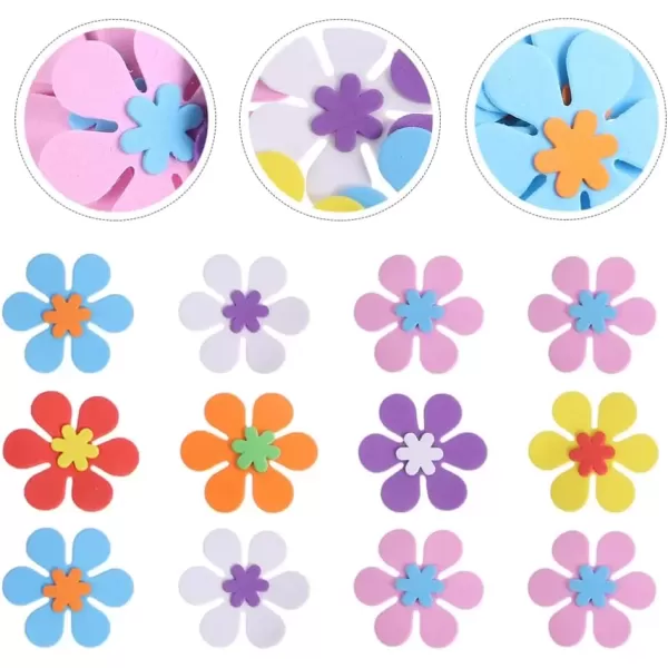 imageToyvian Cartoon Stickers 160pcs Foam Flower Sticker Self Adhesive Floral Stickers Sticker Kids Arts Craft Supplies DIY Greeting Cards Home Decor Random Color Adhesive Stickers
