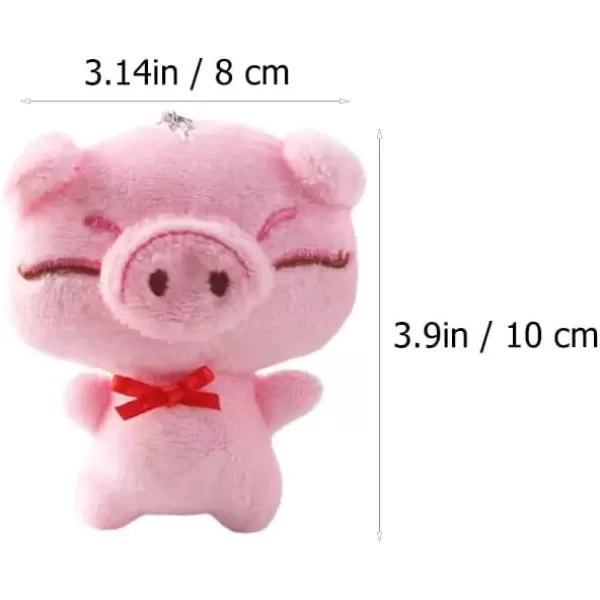 imageToyvian Jewelry Making Charms 6Pcs Stuffed Pig Keychain Animal Plush Handbag Piggy Key Ring Pig Figurine Charm Earrings Pendant for DIY Craft Keychain Jewelry Making Random Color Bag Charm