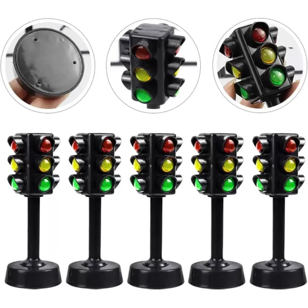 imageToyvian Miniature Toys 12 Pieces Traffic Mini Light Traffic Light Traffic Light lamp Signals Lamp Toy Educational Toys