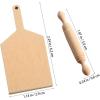 imageToys Toys 1 Set Mini Rolling Pin Miniature Cutting Board Mini Non Stick Dough Roller Mini House Decoration Ornament As Shown