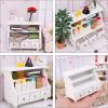 imageToyvian 1pc Miniature Food and Play Cabinet Wood Furniture Home Decoration Miniature Display Case Wooden Dollhouse Furniture 1 12 Scale Dresser Decor Mini House Chest Mini House Model Doll