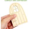 imageToyvian 36Pcs Wooden Fairy Doors Unpainted Mini Door Blank Fairy House Doors Unfinished Dollhouse Craft Door Mini Blank Garden Door for Painting Fairy Doors for Trees Outdoor