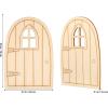 imageToyvian 36Pcs Wooden Fairy Doors Unpainted Mini Door Blank Fairy House Doors Unfinished Dollhouse Craft Door Mini Blank Garden Door for Painting Fairy Doors for Trees Outdoor