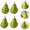 imageToyvian 4pcs Fake Pears Artificial Fruits Artificial Vivid Green Pears for Home Fruit Shop Supermarket Desk Office Restaurant Decorations Props