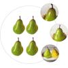 imageToyvian 4pcs Fake Pears Artificial Fruits Artificial Vivid Green Pears for Home Fruit Shop Supermarket Desk Office Restaurant Decorations Props